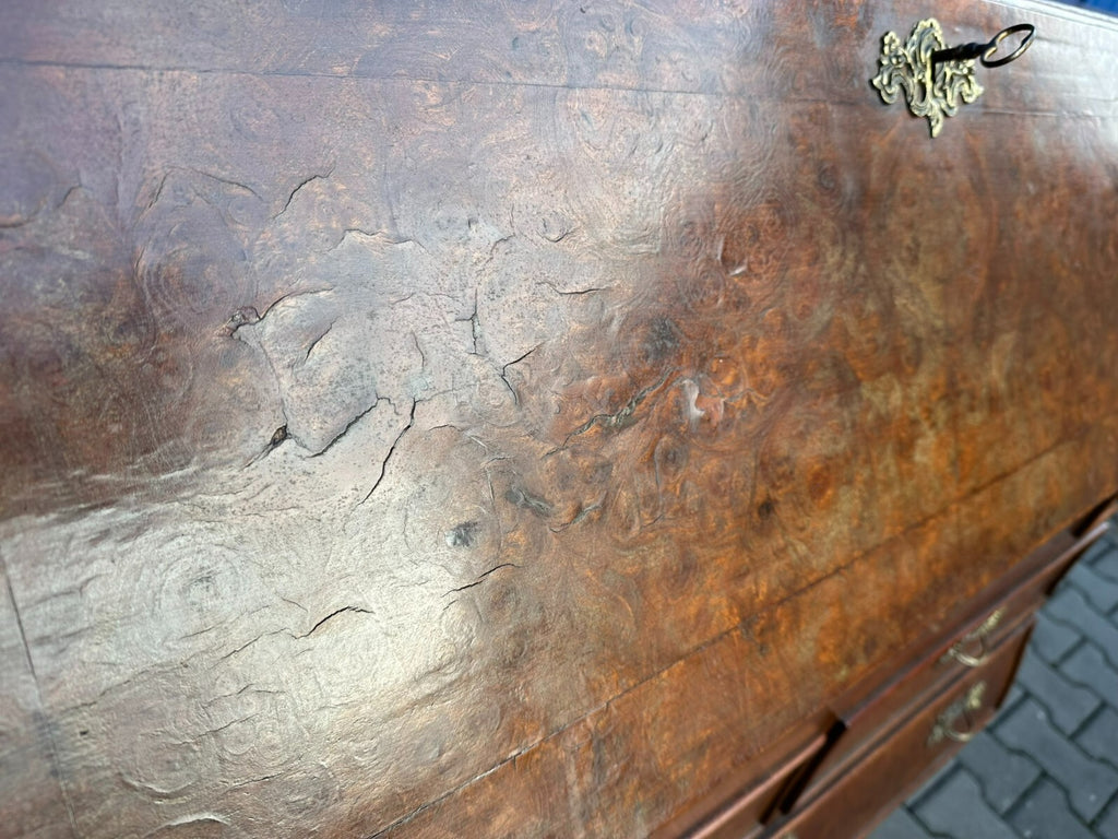 Antiker Barocksekretär Barock Sekretär Louis Xv um 1760 Wurzelnuss