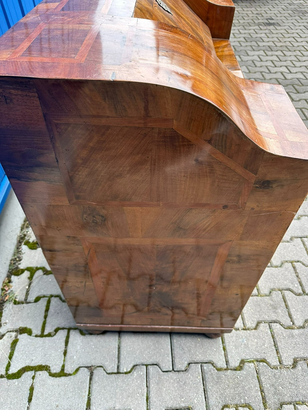 Antiker Barocksekretär Barock Sekretär 18 tes Jhdt Intarsien Nussbaum