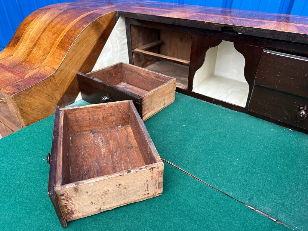 Antiker Barocksekretär Barock Sekretär 18 tes Jhdt Intarsien Nussbaum