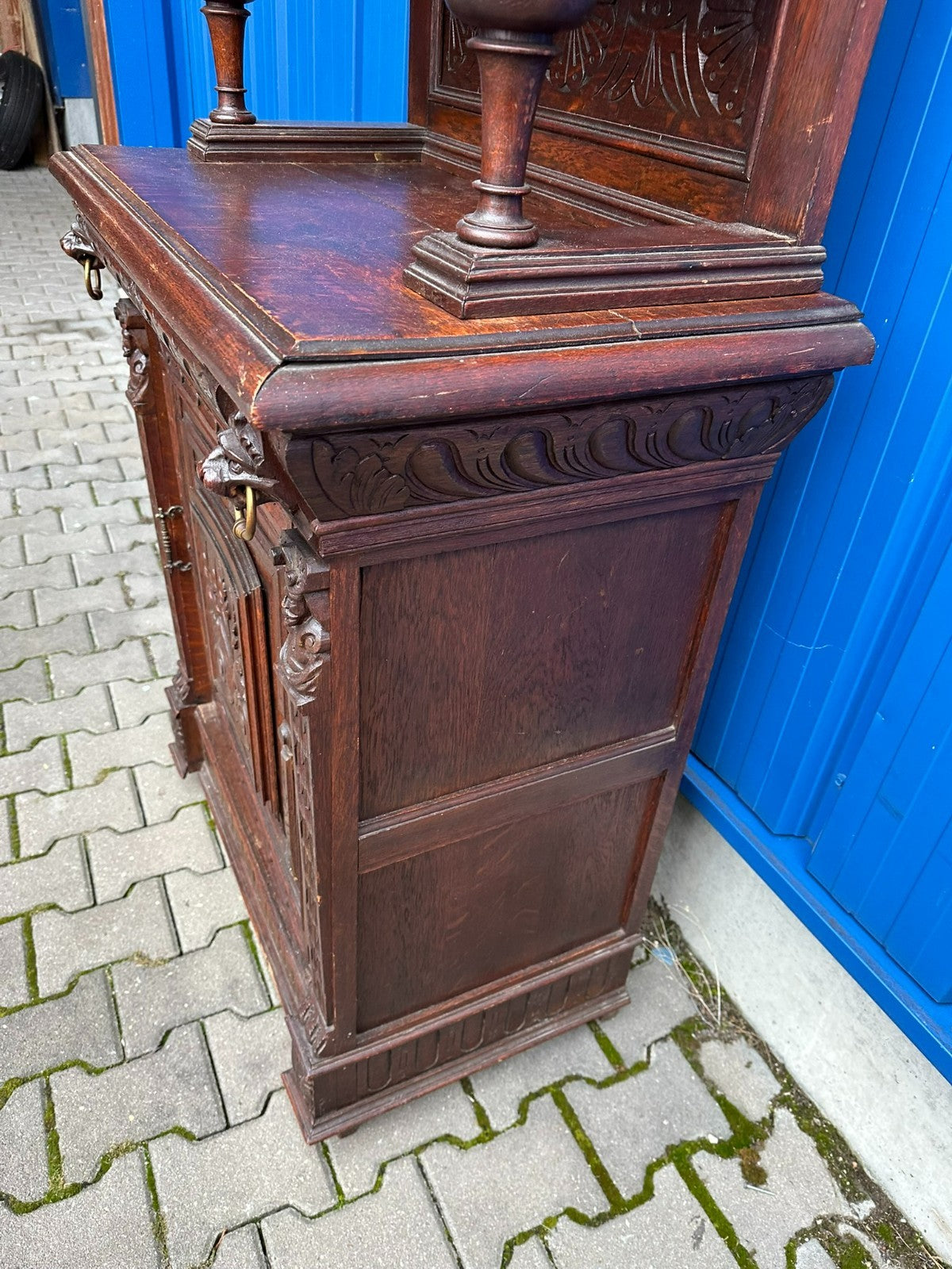 Antikes Neo Renaissance Buffet Gründerzeit Schrank um 1880 Eiche