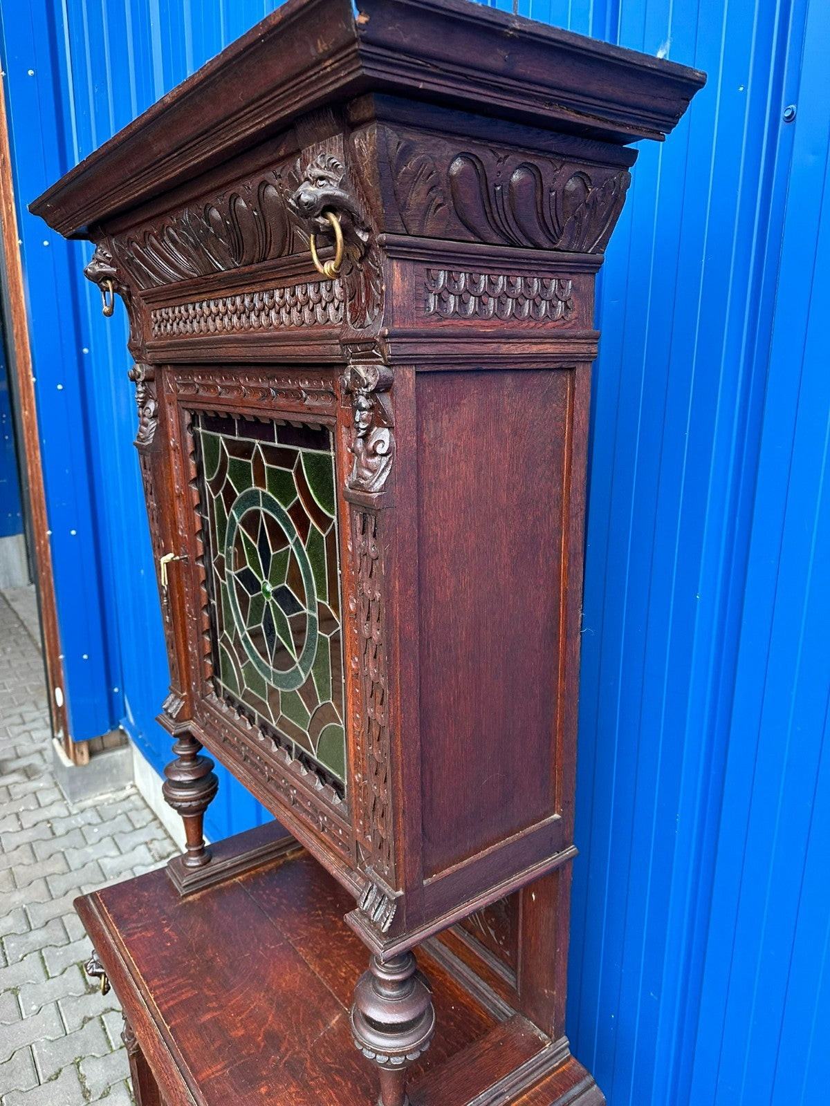 Antikes Neo Renaissance Buffet Gründerzeit Schrank um 1880 Eiche