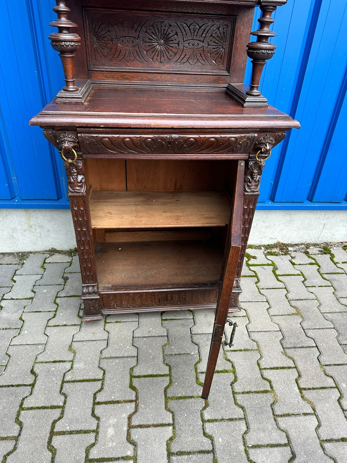 Antikes Neo Renaissance Buffet Gründerzeit Schrank um 1880 Eiche