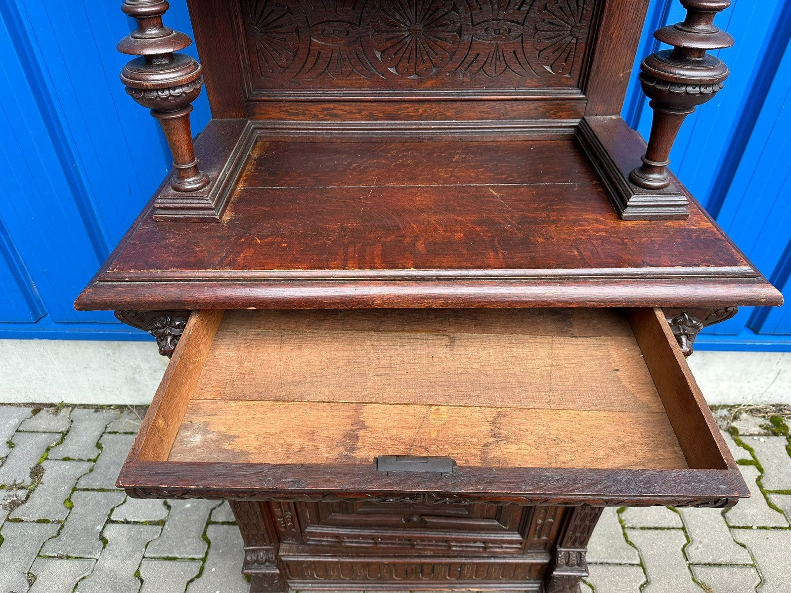 Antikes Neo Renaissance Buffet Gründerzeit Schrank um 1880 Eiche