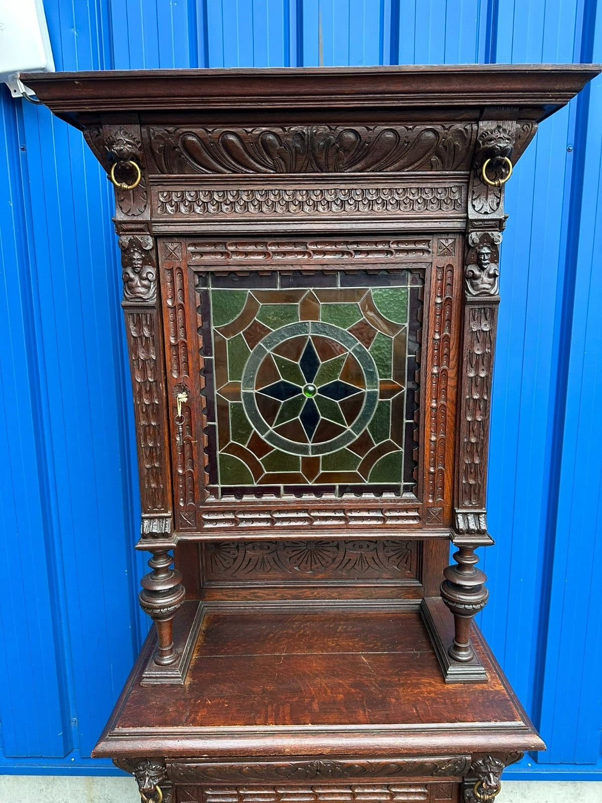 Antikes Neo Renaissance Buffet Gründerzeit Schrank um 1880 Eiche