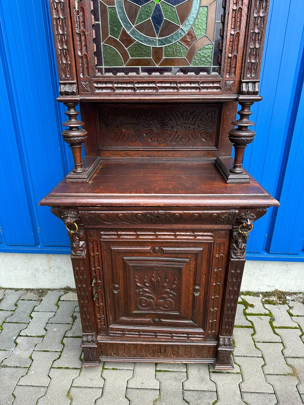 Antikes Neo Renaissance Buffet Gründerzeit Schrank um 1880 Eiche