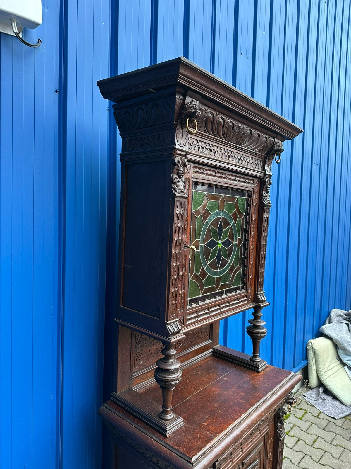 Antikes Neo Renaissance Buffet Gründerzeit Schrank um 1880 Eiche