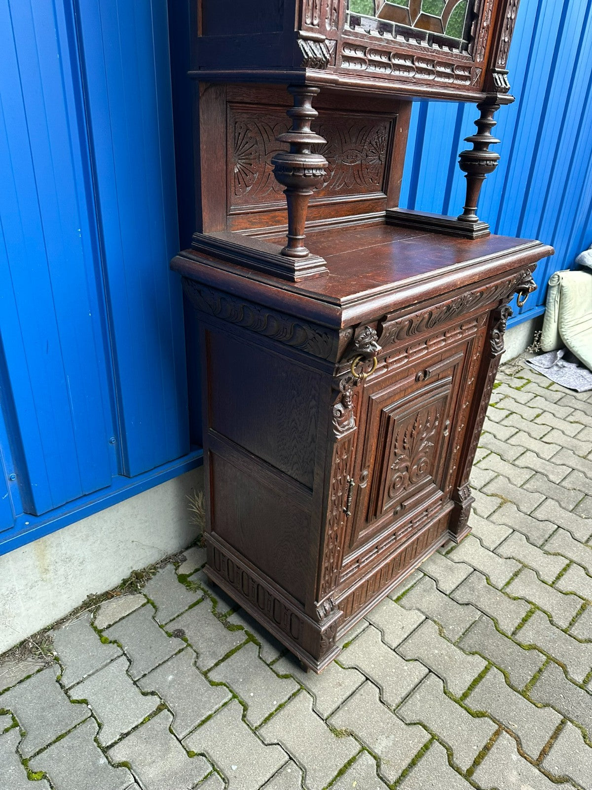 Antikes Neo Renaissance Buffet Gründerzeit Schrank um 1880 Eiche
