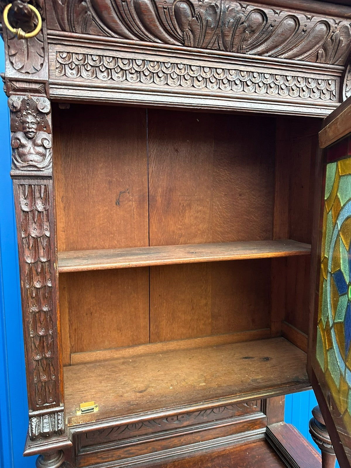 Antikes Neo Renaissance Buffet Gründerzeit Schrank um 1880 Eiche