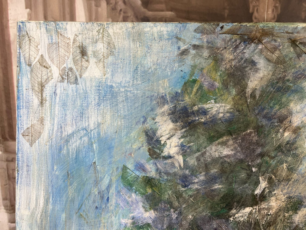 Modernes Ölgemälde auf Leinwand signiert Abstrakt 70x90cm