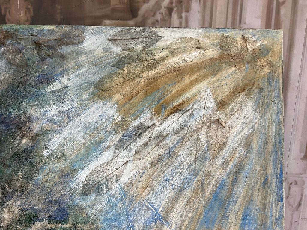 Modernes Ölgemälde auf Leinwand signiert Abstrakt 70x90cm