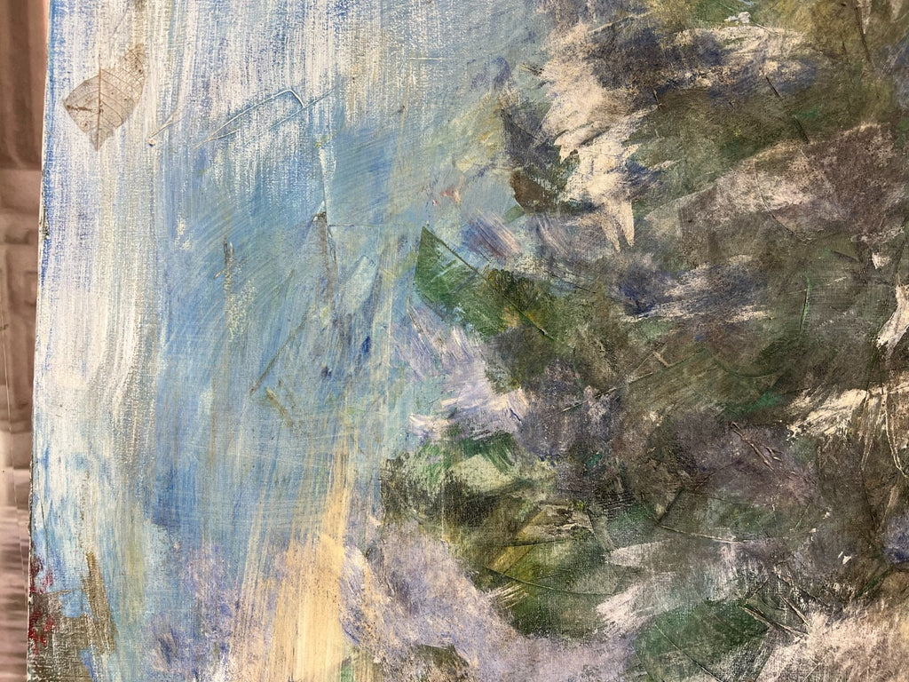 Modernes Ölgemälde auf Leinwand signiert Abstrakt 70x90cm