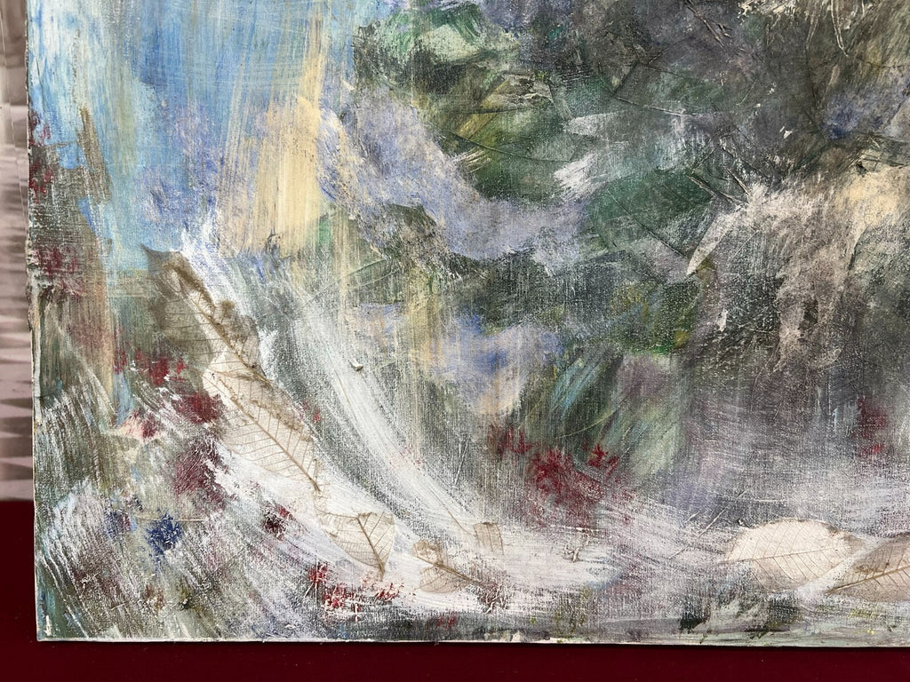 Modernes Ölgemälde auf Leinwand signiert Abstrakt 70x90cm
