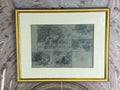 KOHLESTIFT ZEICHNUNG GERAHMT FRAU PERSONEN KUH JOSEF WOPFNER (1843-1927)