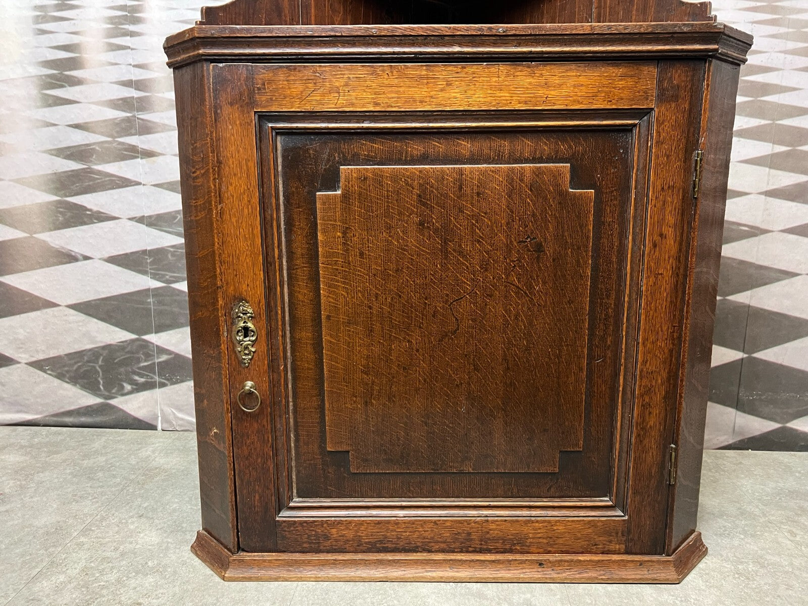 Barockschrank Englischer Wandschrank 18/19 tes Jhdt Schrank Eiche massiv