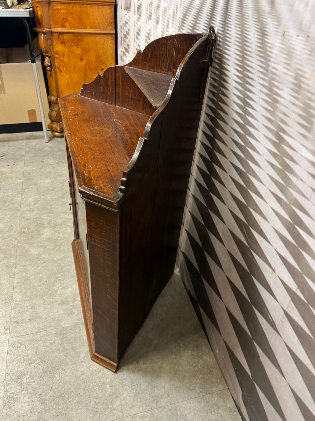 Barockschrank Englischer Wandschrank 18/19 tes Jhdt Schrank Eiche massiv