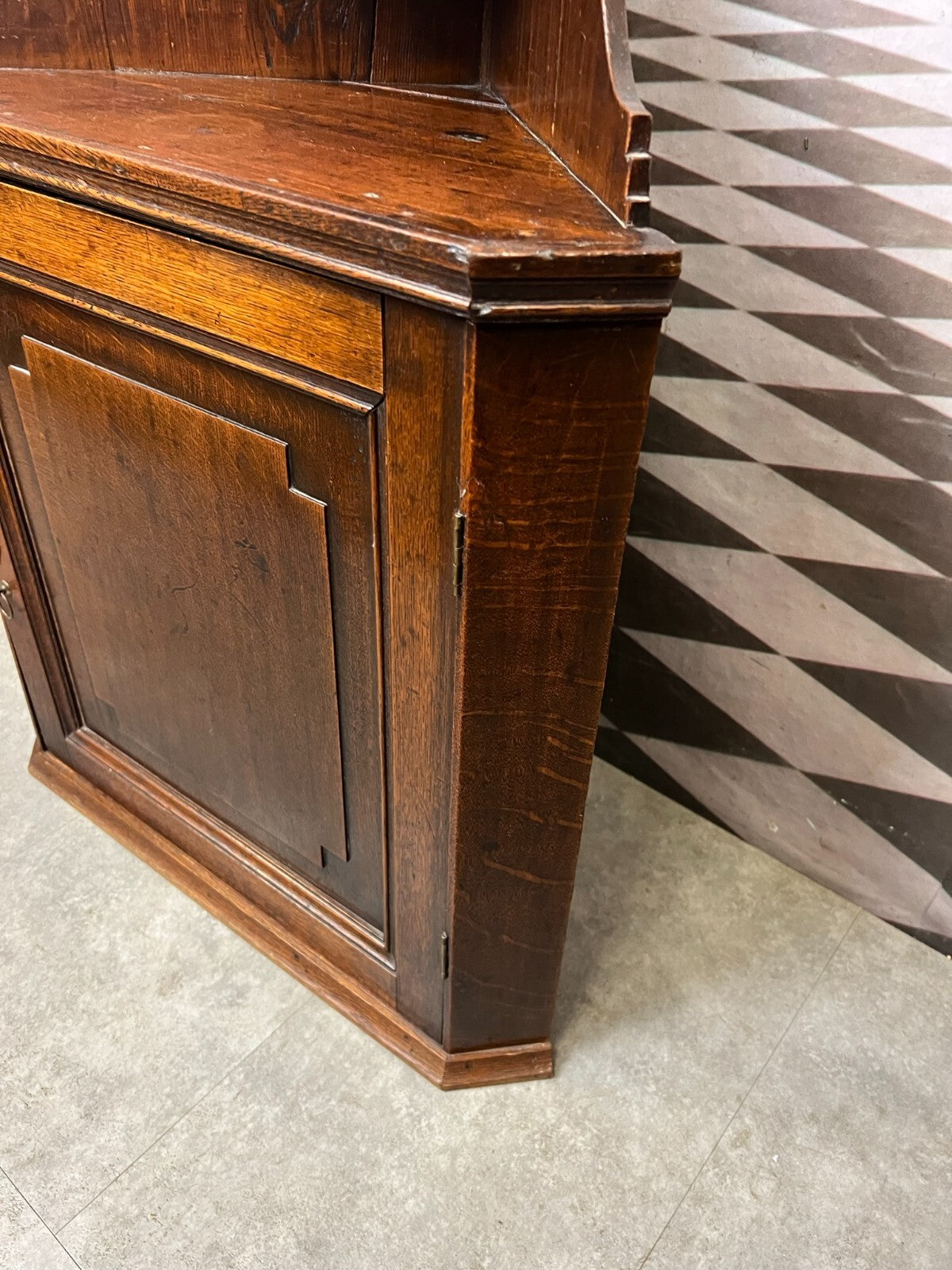 Barockschrank Englischer Wandschrank 18/19 tes Jhdt Schrank Eiche massiv