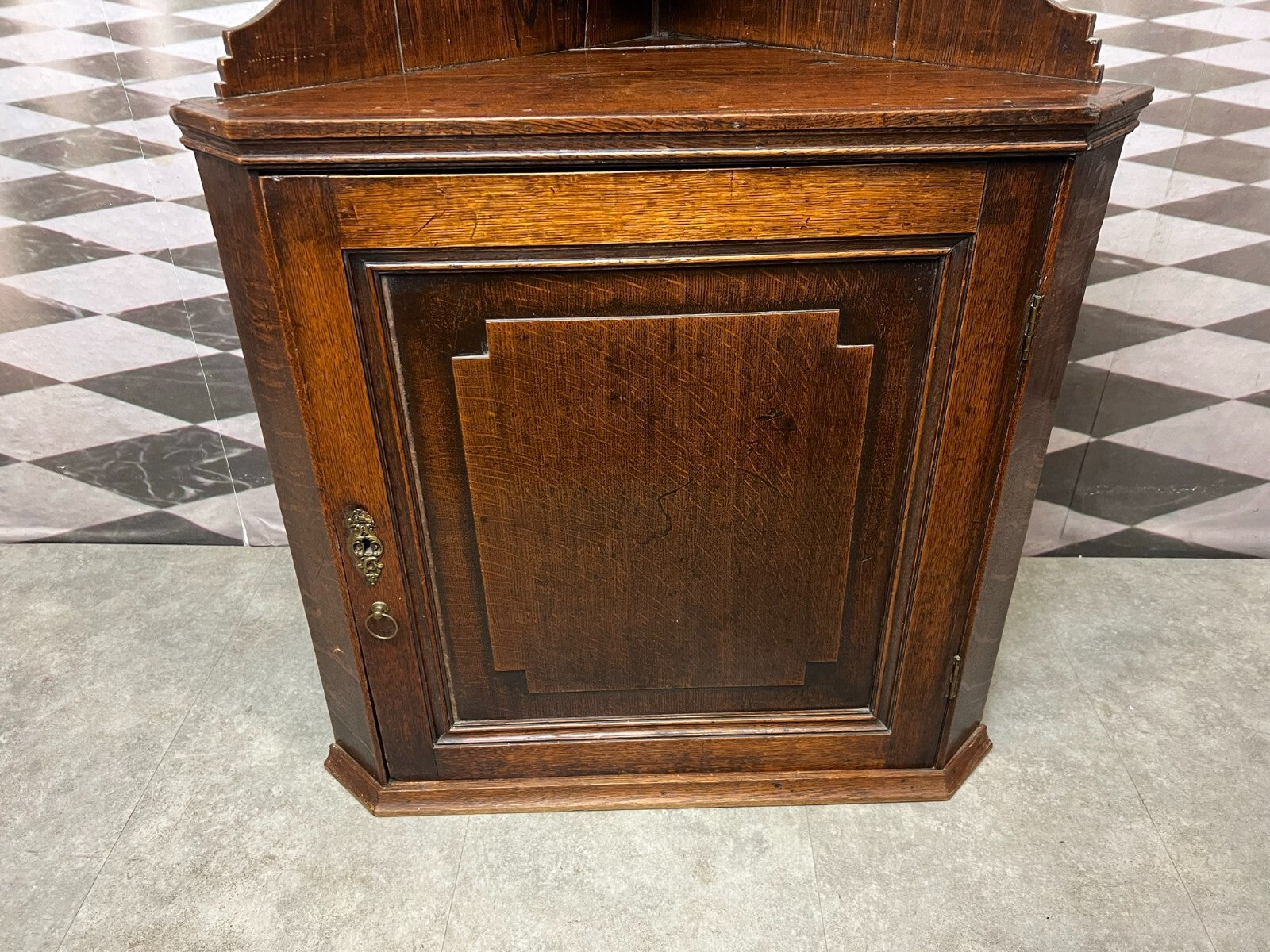 Barockschrank Englischer Wandschrank 18/19 tes Jhdt Schrank Eiche massiv