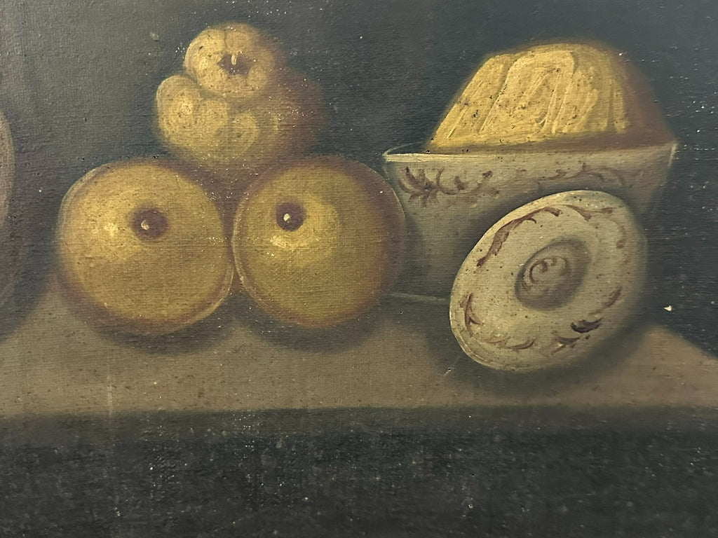 Antikes Ölgemälde Stillleben mit Obst und Gemüse Nicht signiert