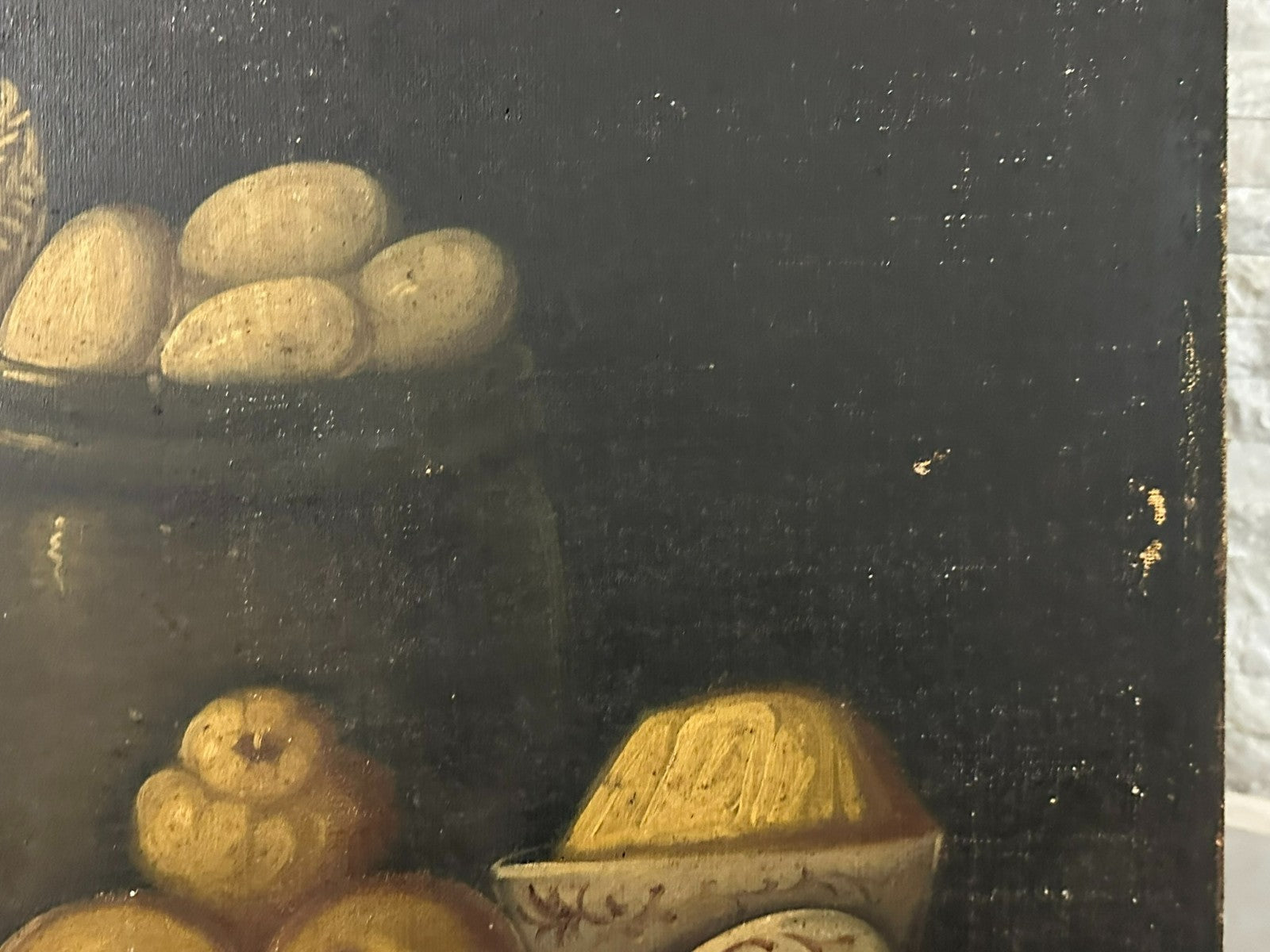 Antikes Ölgemälde Stillleben mit Obst und Gemüse Nicht signiert