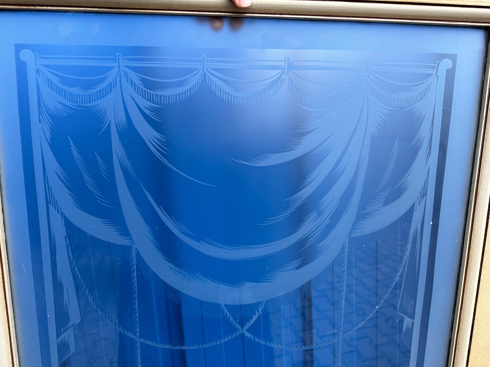 Antike Glasscheibe Glas Fenster Supraporte Jugendstil original um 1900 Girlanden