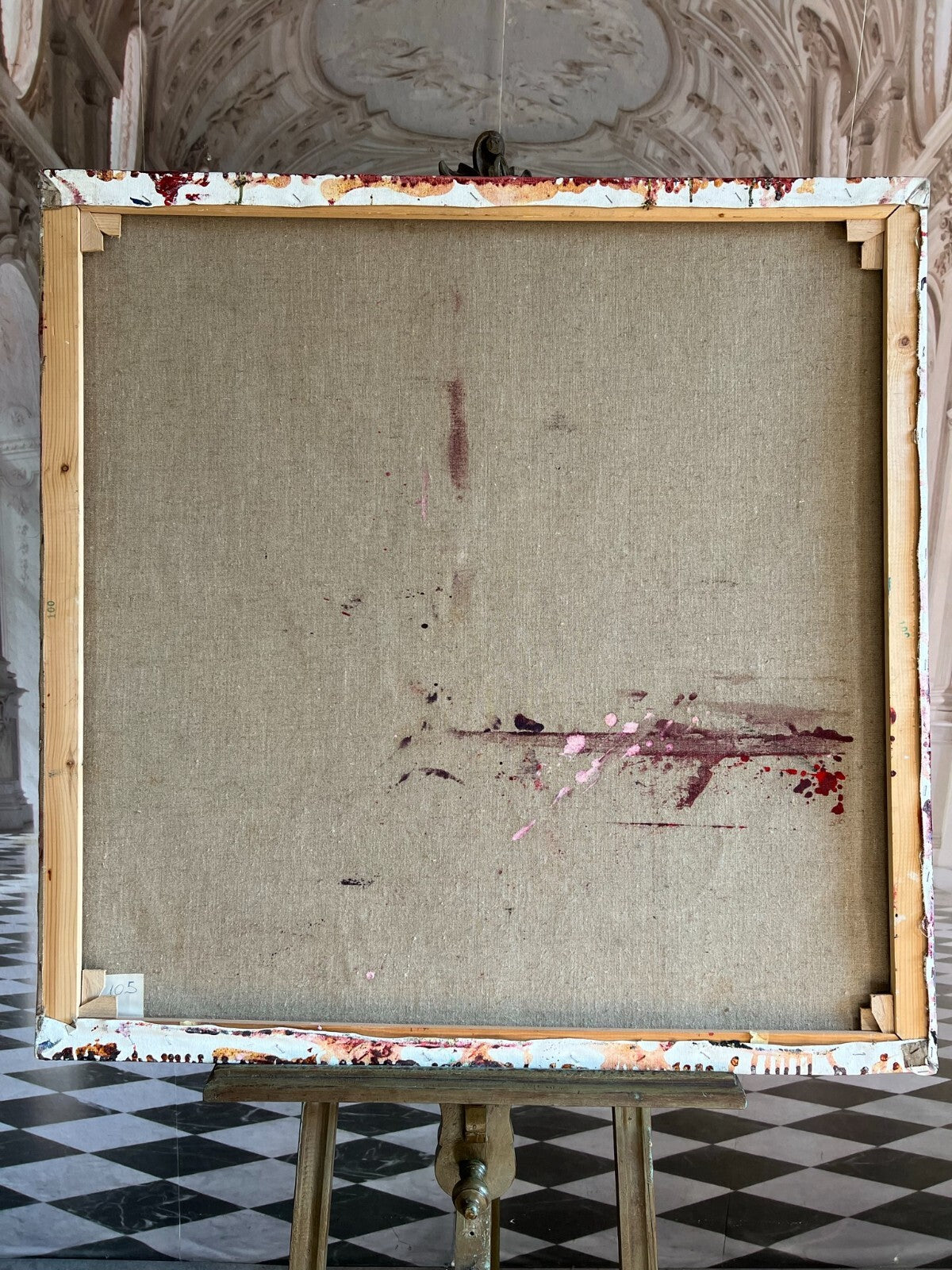 Acrylgemälde Modern grosses Gemälde von Waldemar Kufner (1940-2016) 100x100cm