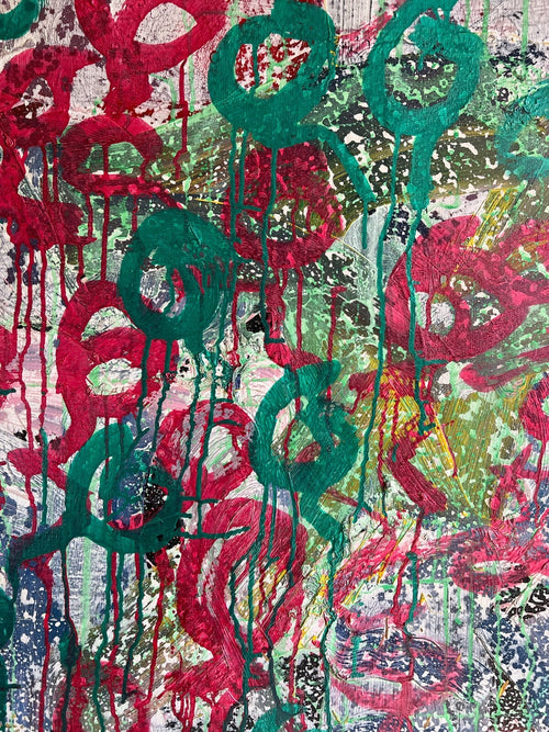 Acrylgemälde Modern grosses Gemälde von Waldemar Kufner (1940-2016) 100x100cm