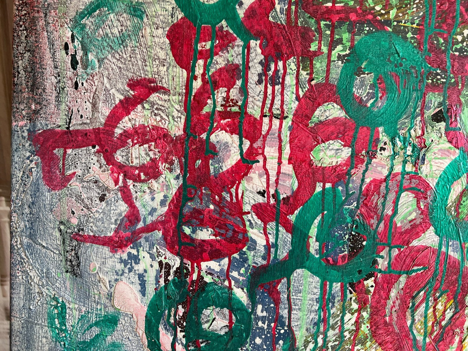 Acrylgemälde Modern grosses Gemälde von Waldemar Kufner (1940-2016) 100x100cm