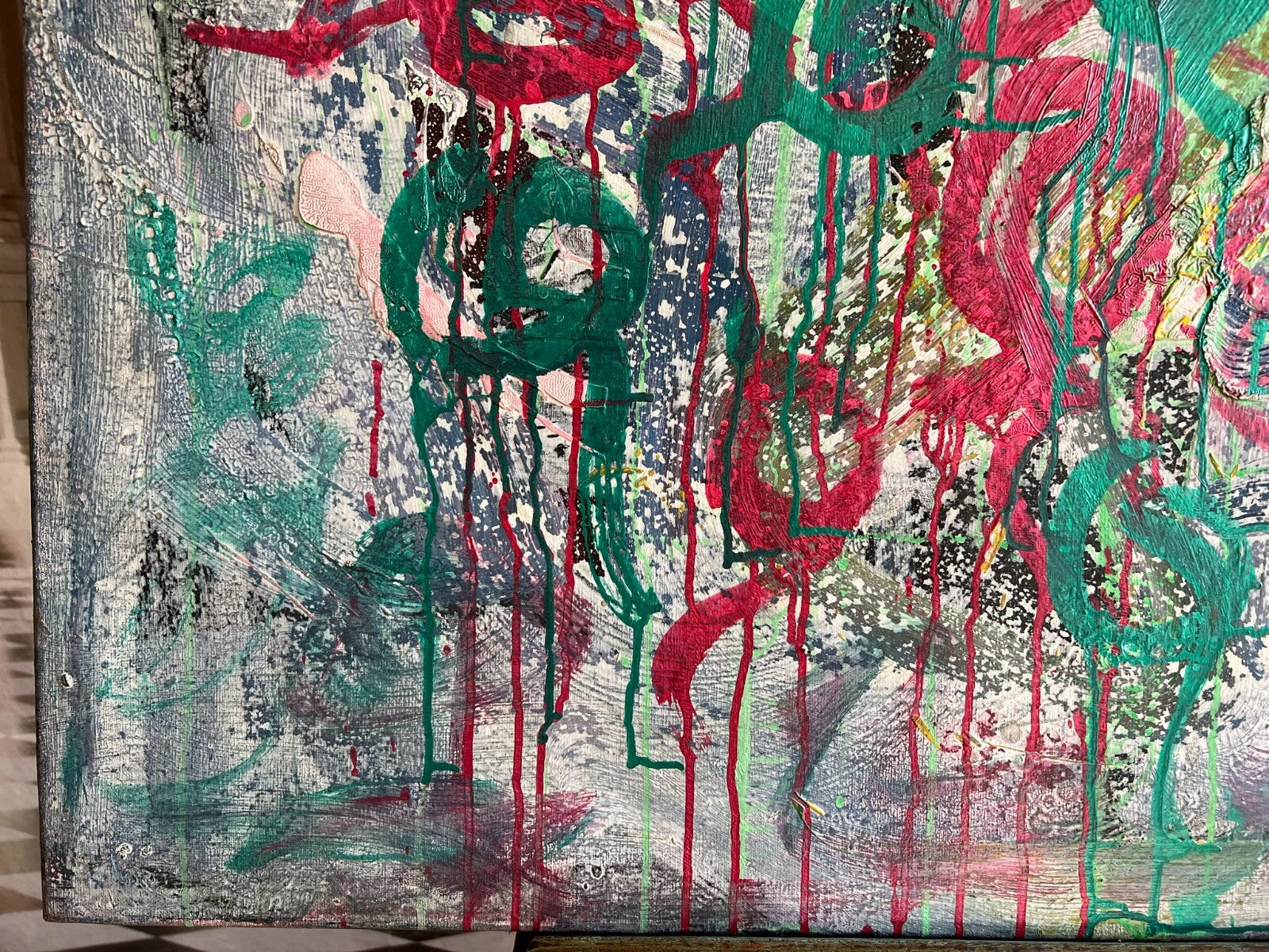 Acrylgemälde Modern grosses Gemälde von Waldemar Kufner (1940-2016) 100x100cm
