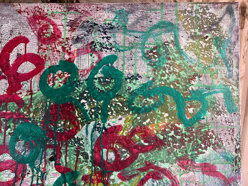 Acrylgemälde Modern grosses Gemälde von Waldemar Kufner (1940-2016) 100x100cm
