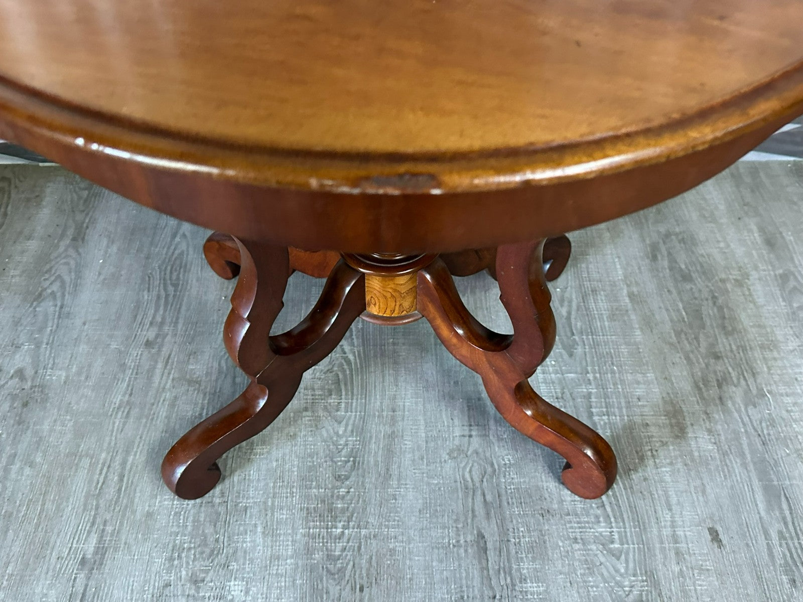 Antiker Esstisch Tisch um 1850 Spät Biedermeier Mahagoni Furnier