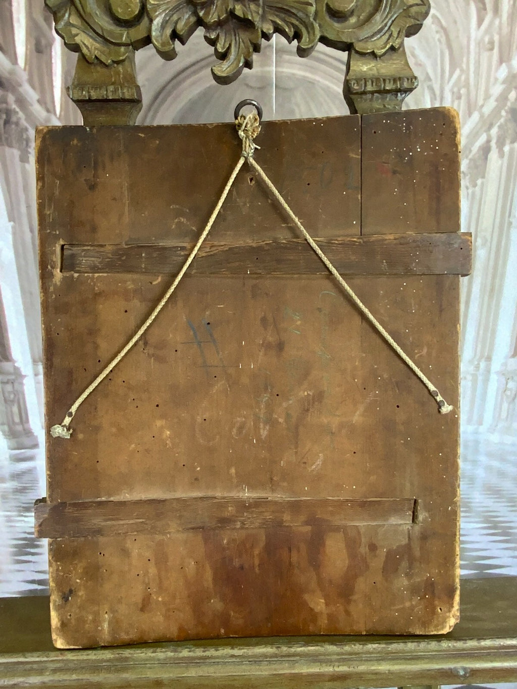 Ikone Russland Heiliger Nikolaus 18/19 tes Jhdt 38x48cm handbemalt auf Holz
