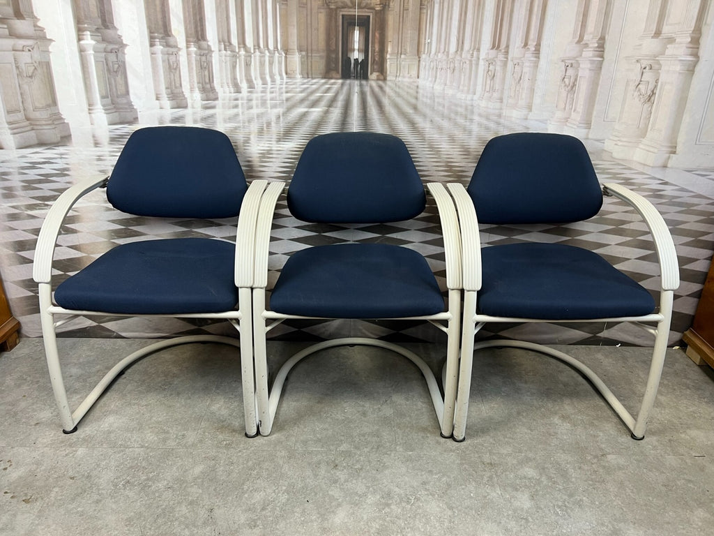 3x VINTAGE STUHL MIT ARMLEHNEN BÜROSTUHL