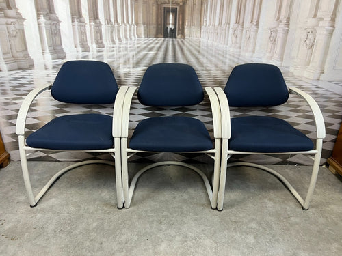3x VINTAGE STUHL MIT ARMLEHNEN BÜROSTUHL