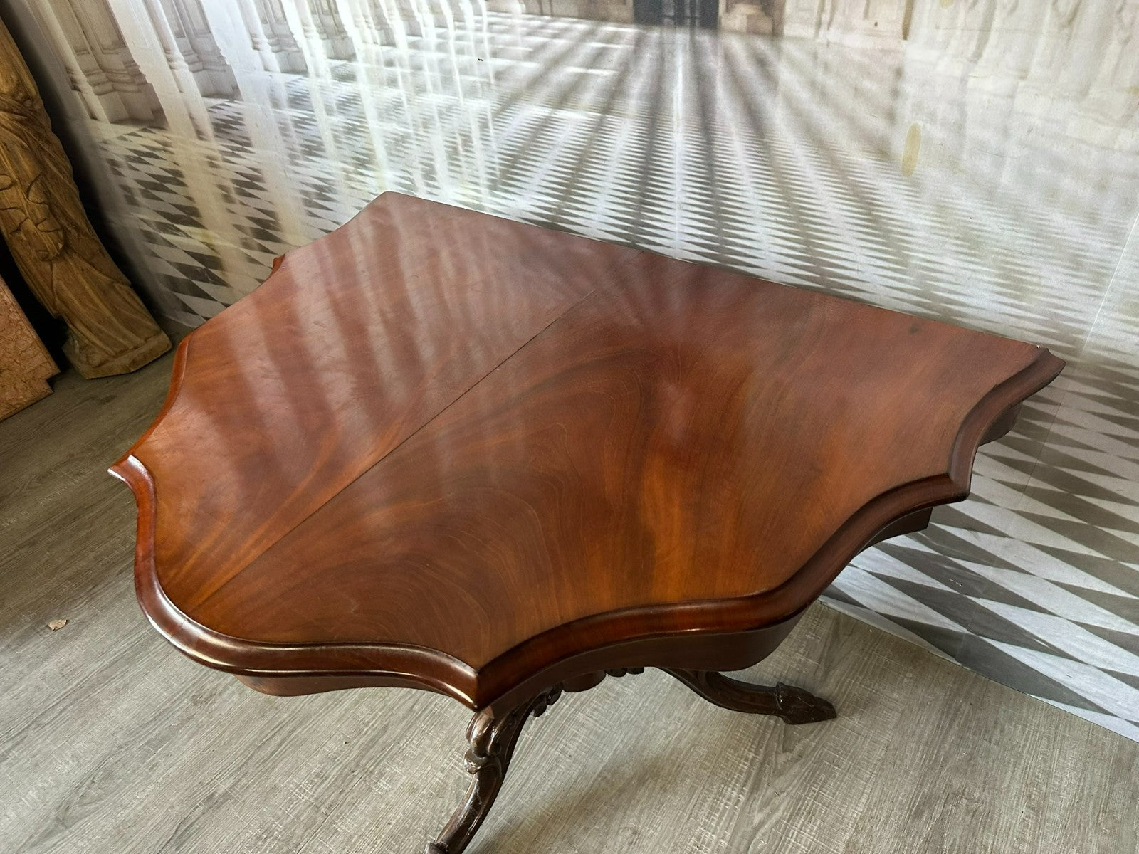 Antiker Beistelltisch Tisch Wandkonsole Mahagoni Louis Philippe um 1860