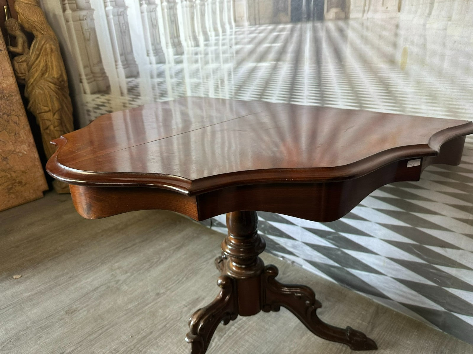 Antiker Beistelltisch Tisch Wandkonsole Mahagoni Louis Philippe um 1860