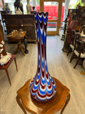 VINTAGE BODENVASE GROSSE VASE AUS GLAS LOLLIPOP SPACE AGE SCHOTT ZWIESEL 75x27cm