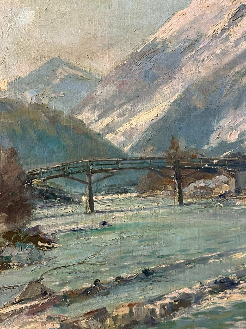 Paul Johann Walch (1881-1958) grosses Ölgemälde Landschaft Leutstetten