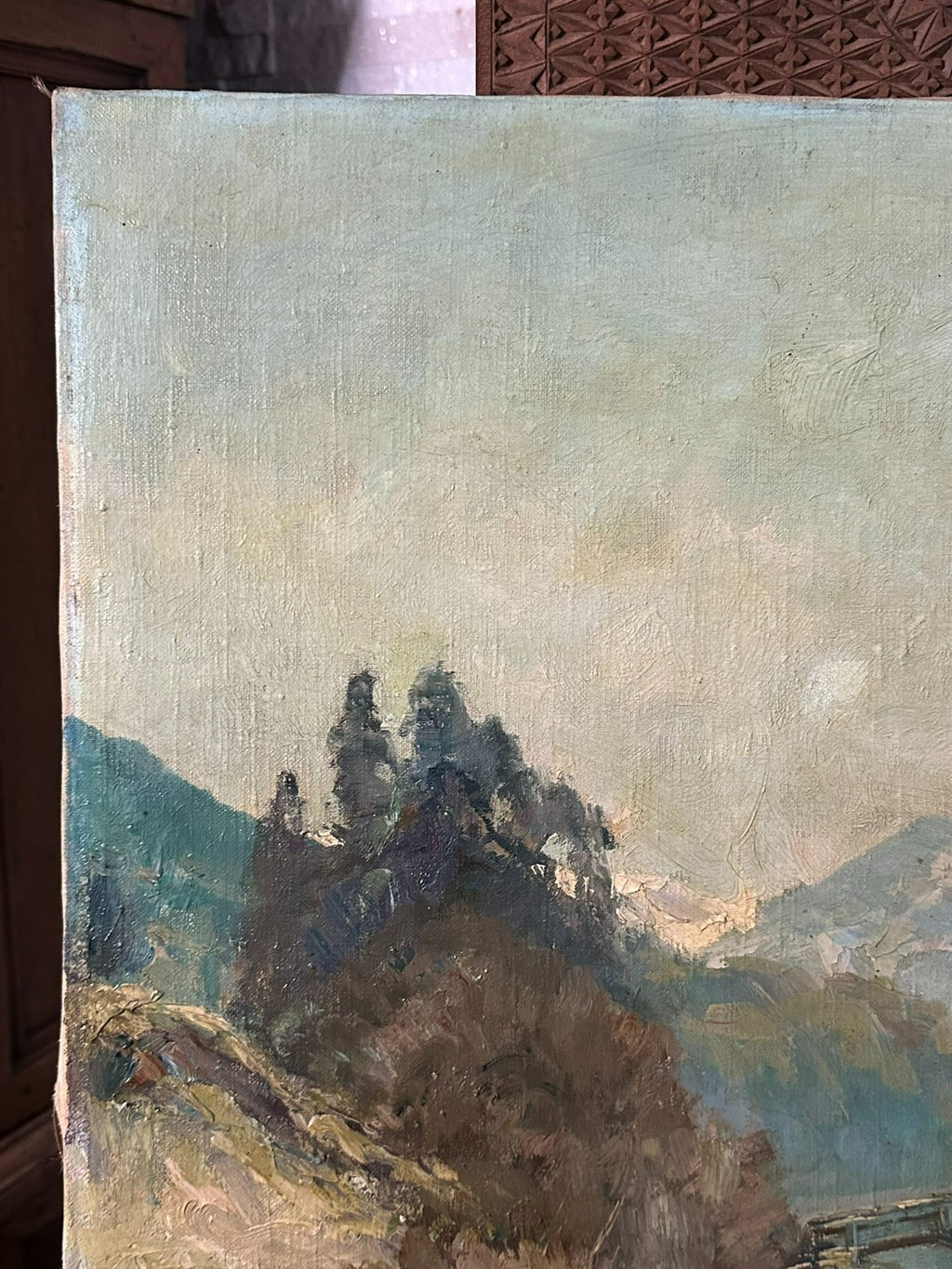 Paul Johann Walch (1881-1958) grosses Ölgemälde Landschaft Leutstetten