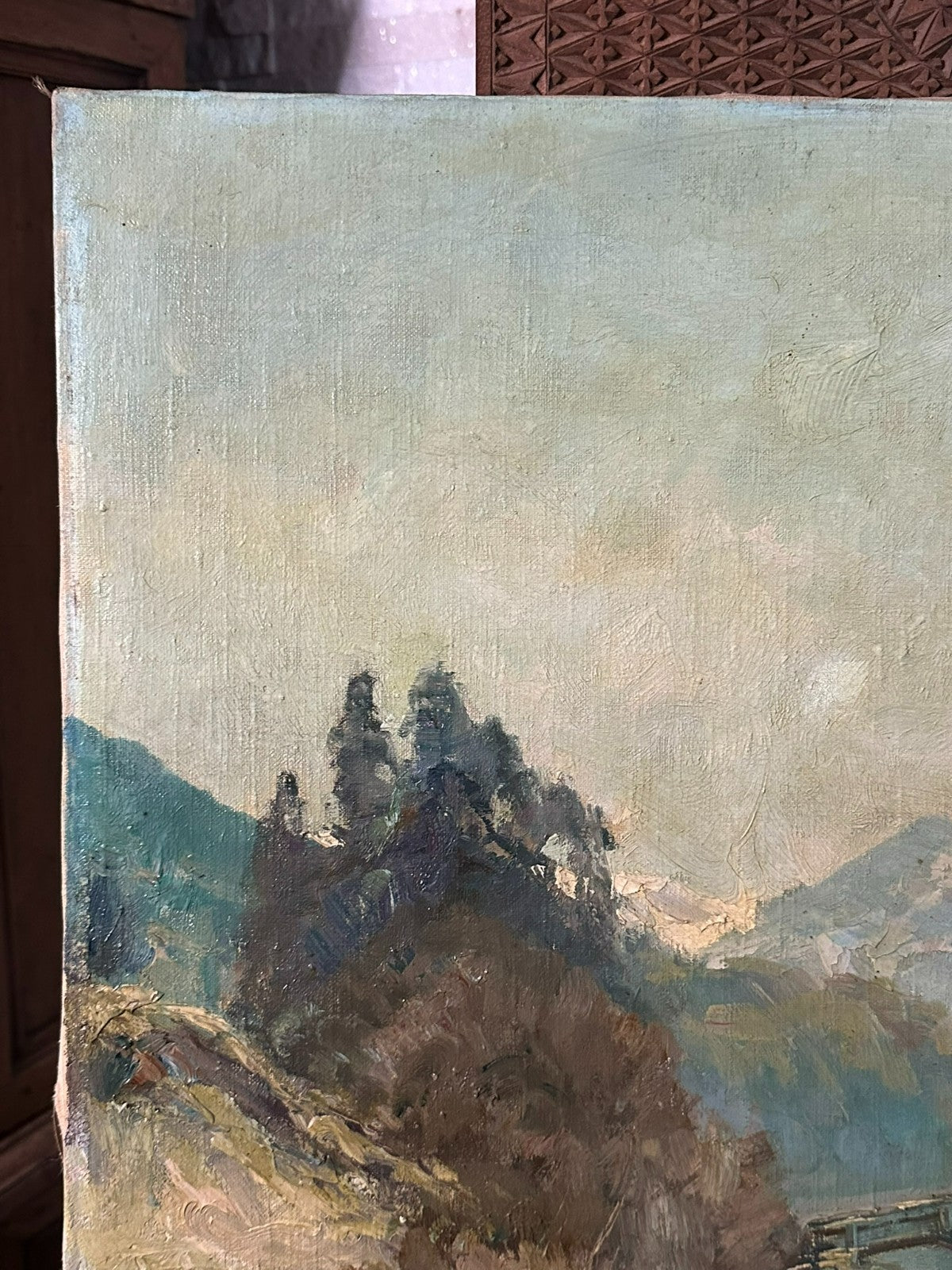 Paul Johann Walch (1881-1958) grosses Ölgemälde Landschaft Leutstetten