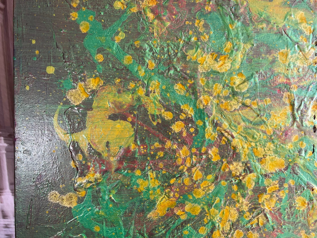 Acrylgemälde Modern grosses Gemälde von Waldemar Kufner (1940-2016) 100x100cm
