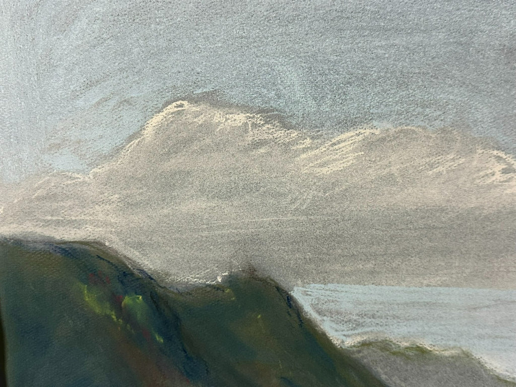 Pastell Zeichnung Landschaft Nicht signiert sehr gut gerahmt