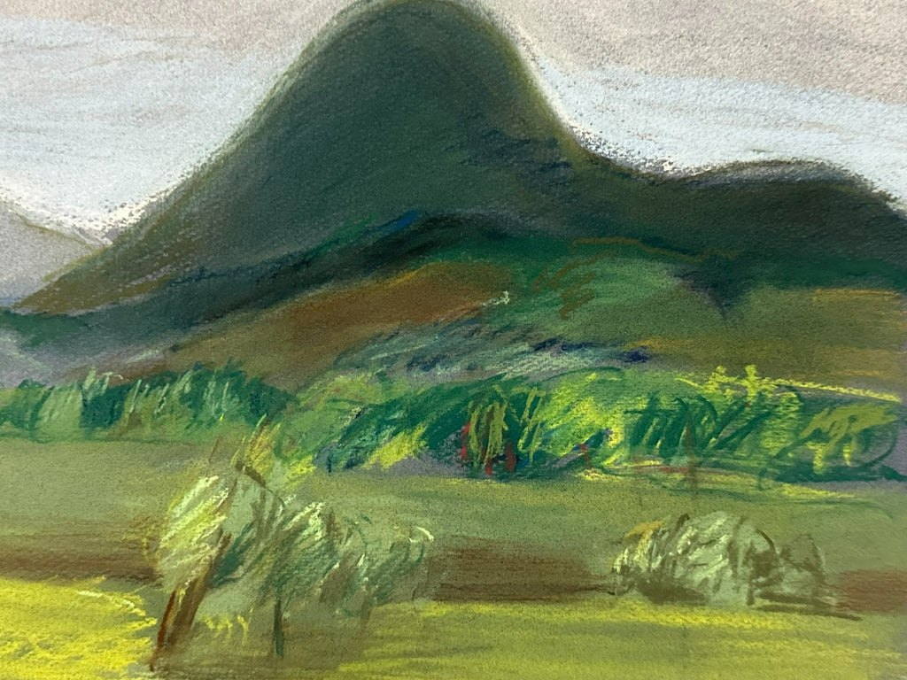 Pastell Zeichnung Landschaft Nicht signiert sehr gut gerahmt