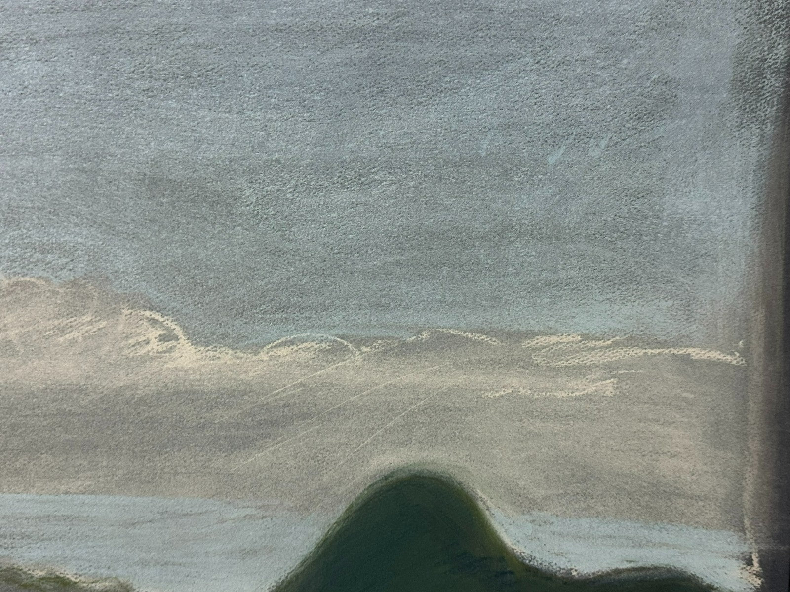 Pastell Zeichnung Landschaft Nicht signiert sehr gut gerahmt