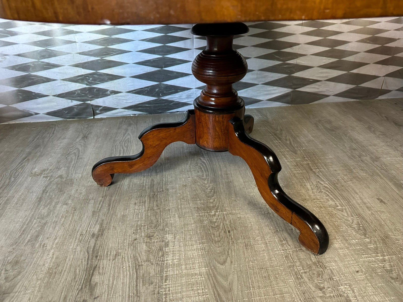 Antiker Beistelltisch Tisch um 1860 Mahagoni Louis Philippe Spät Biedermeier