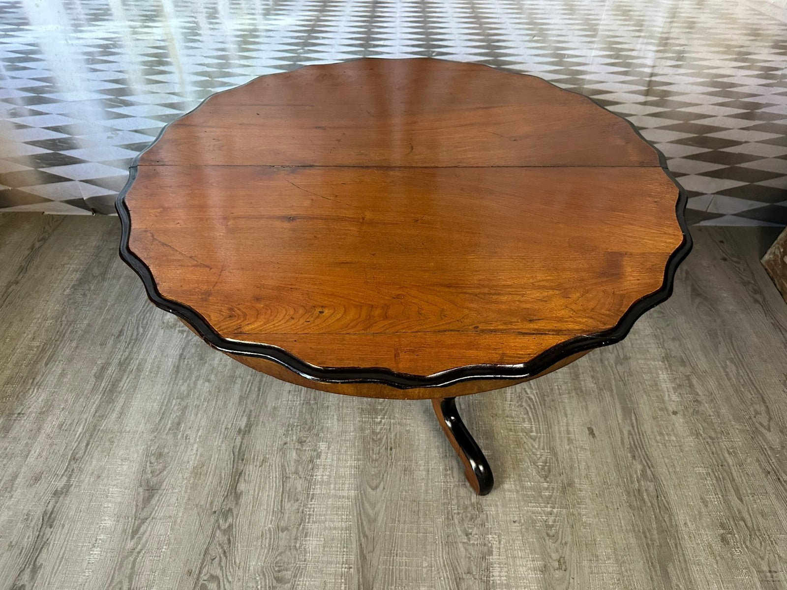 Antiker Beistelltisch Tisch um 1860 Mahagoni Louis Philippe Spät Biedermeier