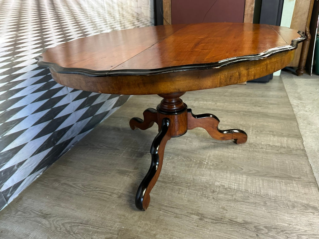 Antiker Beistelltisch Tisch um 1860 Mahagoni Louis Philippe Spät Biedermeier