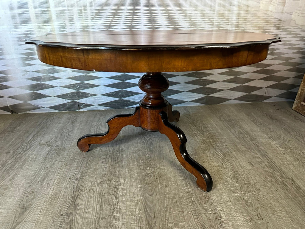 ANTIKER BEISTELLTISCH TISCH UM 1860 MAHAGONI LOUIS PHILIPPE SPÄT BIEDERMEIER