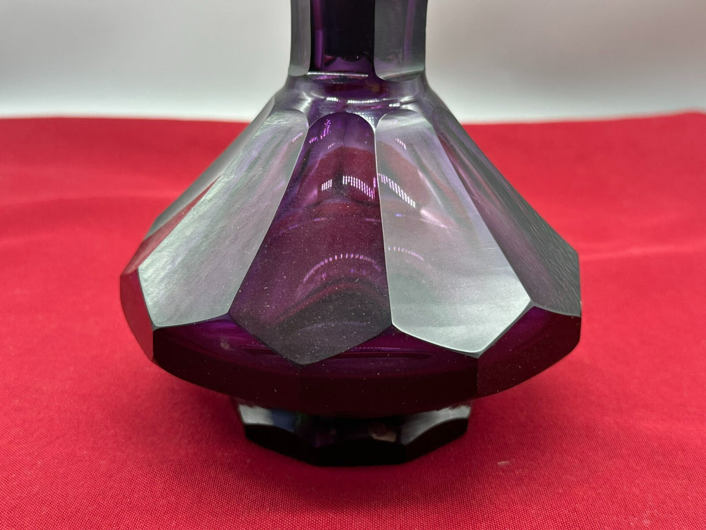 Antike Karaffe Flasche Mundgeblasen Schleifdekor Böhmen um 1920 Likörkaraffe
