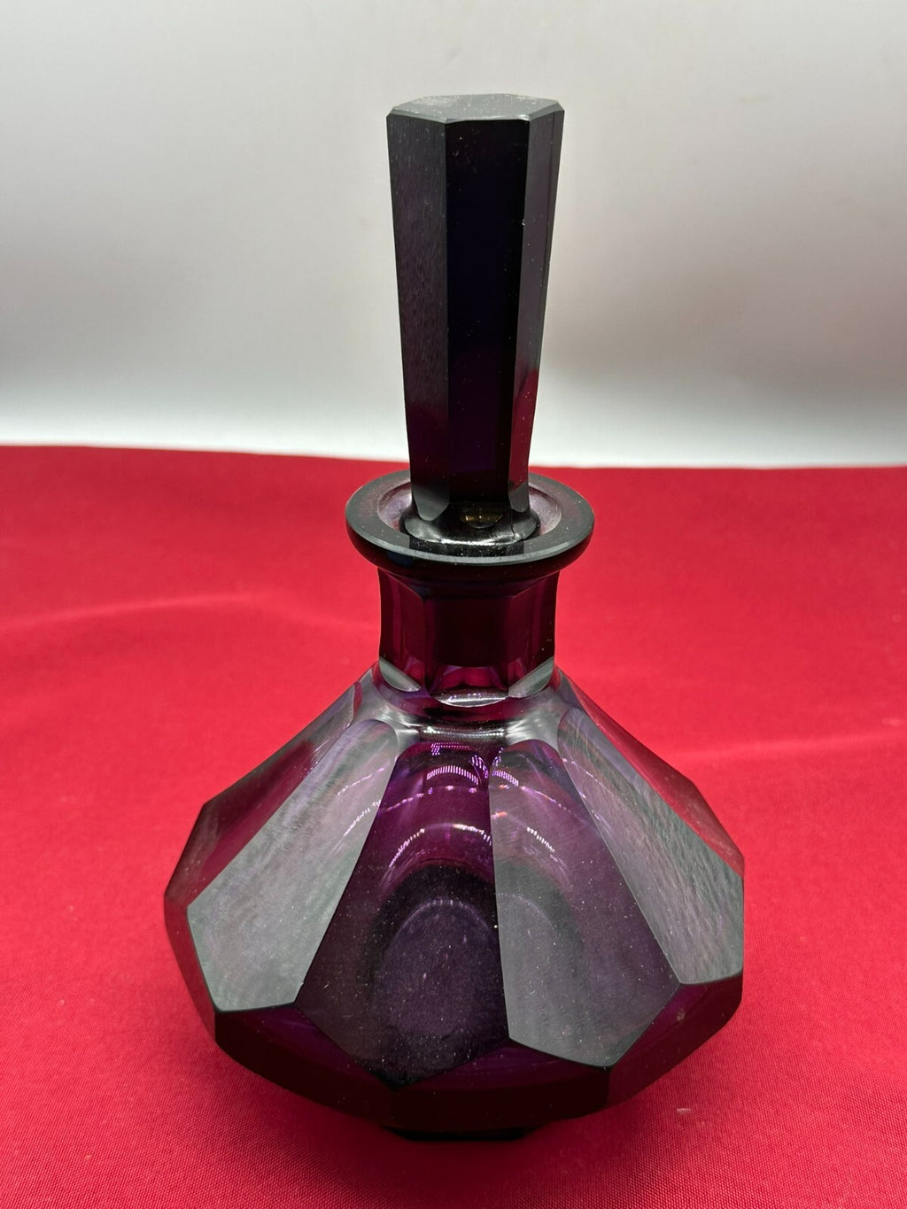 Antike Karaffe Flasche Mundgeblasen Schleifdekor Böhmen um 1920 Likörkaraffe