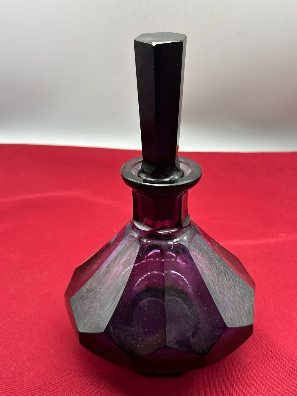 Antike Karaffe Flasche Mundgeblasen Schleifdekor Böhmen um 1920 Likörkaraffe